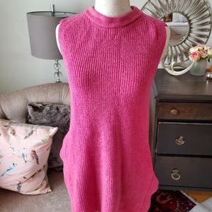 Hot pink sleeveless sweater